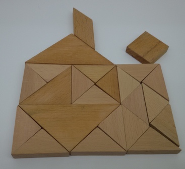 Tangram ve Üçgenler Naturel - Görsel 3