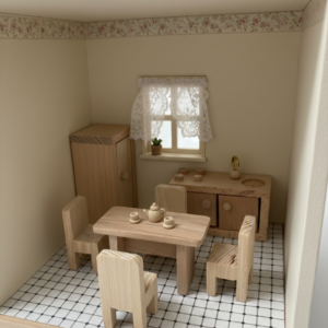 Ahşap Bebek Evi Mobilya Mutfak
