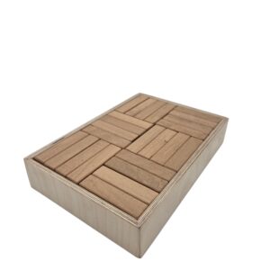 Ahşap Yapı Blokları Seti Kutulu 24 Parça ( 6x3x1.5 cm )